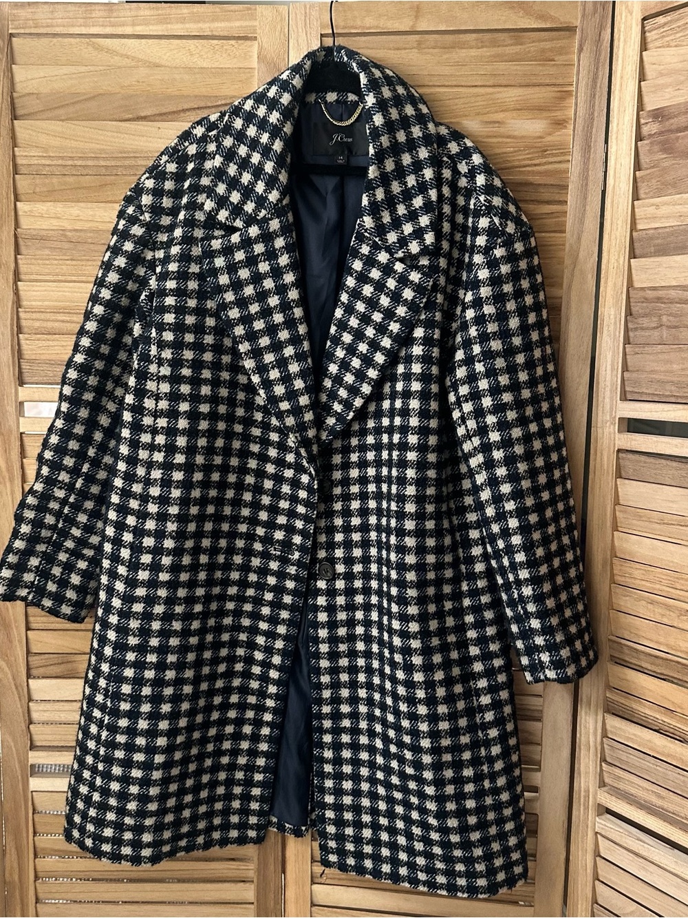 J. Crew Oversized Topcoat in Houndstooth Tweet size 14 - Picture 4 of 11